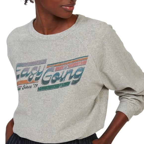 NEW HARTFORD teasy long sleeve tee in heather grey - Picture 3 of 3